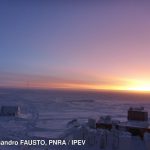 First sunset after antarctic night